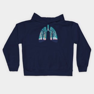 Abstract forest in the lungs Kids Hoodie